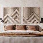 Other Furniture Mountains Wooden Wall Art Set- Large Modern Wood Wall Hangings- Set of 2 Wood Wall Arts- Modern Wood Wall Art Set