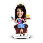 Personalized Caricature for Birthday Girl Wooden