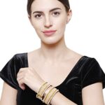 Jewellery Gold Plated Pearl Bracelets Bangles for Women and Girls