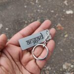 Personalized Metal Customized Keychain with Name/Massage (Silver)