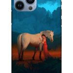 Horse Lady Art Apple iPhone 13 Pro Max Mobile Cover