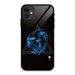 Blue Magic Triangle Glass Back Case for iPhone 11