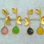 Druzy Stone Earrings (Drop-shaped) from Stardom Accessories