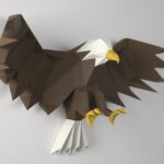 Eagle DIY papercraft low poly PDF template