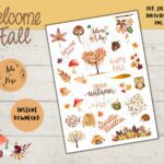 Hello Autumn Fall - Rustic - Digital Planner Stickers - PNG - Bullet Journal - Card Making - Instant download - GoodNotes - Back to School