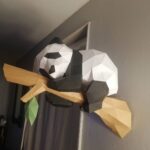 DIY Papercraft Panda, 3D Room Decor, Low Poly, 3D Papercraft PDF. Template For Creating 3D Panda, Gift