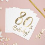 20 Gold Customizable napkins