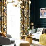 Gold and Black finishing curtain