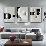 Geometric Abstract Wall Art, Set of 7 Prints, Modern digital art, Printable 3D Circular art, download art print, Triptych Wall Art