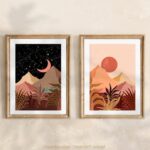 FALL WALL Art, Art Print Set Of 2, Boho Autumn Art Prints, Living Room Wall Art Set Digital Download, Kids Room Decor - Celestes Art©