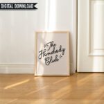 The Homebody Club, Printable Wall Art, Digital Download Print, Retro Wall Art, Large Printable Art, Downloadable Print, Trendy Wall Art