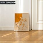 Retro Cowgirl, Printable Wall Art, Digital Download Print, Retro Wall Art, Western Art Print, Downloadable Print, Trendy Wall Art