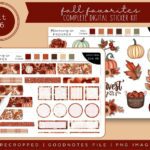 Kit 46 Complete Sticker Set | Fall Favorites | Pre-Cropped Stickers | Goodnotes File | Individual PNG Images |