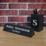 Black Marble Name Plate